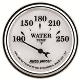 GAUGE; WATER TEMP; 2 1/16in.; 250deg.F; ELEC; OLD TYME WHITE II