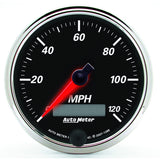 GAUGE; SPEEDOMETER; 3 3/8in.; 120MPH; ELEC. PROG. W/LCD ODO; DESIGNER BLK II