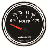 GAUGE; VOLTMETER; 2 1/16in.; 18V; ELEC; DESIGNER BLACK II