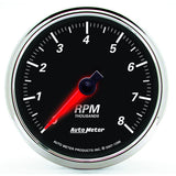 GAUGE; TACHOMETER; 3 3/8in.; 8K RPM; IN-DASH; DESIGNER BLACK II