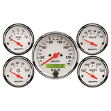 GAUGE KIT; 5 PC.; 3 1/8in./2 1/16in.; ELEC. KM/H SPEEDO.; ARCTIC WHITE