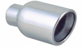 Round Stainless Steel Tip; 4 in.; Double Wall; Angle Cut; Rolled Edge;