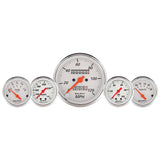 GAUGE KIT; 5 PC.; 3 1/8in./2 1/16in.; MECH. SPEEDO.; WTMP/OILP; ARCTIC WHT