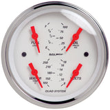 3-3/8in. QUAD GAUGE; 100 PSI/100-250 deg.F/8-18V/240-33 O; ARCTIC WHITE