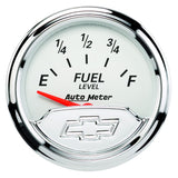 GAUGE; FUEL LEVEL; 2 1/16in.; 240OE TO 33OF; ELEC; CHEVROLET HERITAGE BOWTIE