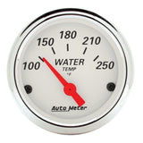 GAUGE; WATER TEMP; 2 1/16in.; 250deg.F; ELEC; ARCTIC WHITE