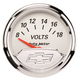 GAUGE; VOLTMETER; 2 1/16in.; 18V; ELEC; CHEVROLET HERITAGE BOWTIE