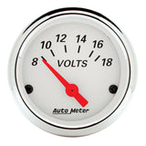 GAUGE; VOLTMETER; 2 1/16in.; 18V; ELEC; ARCTIC WHITE