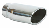 Oval Stainless Steel Tip; 4.5 in.; x 3 in.; Single Wall; Angle Cut;