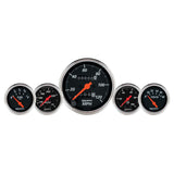 GAUGE KIT; 5 PC.; 3 1/8in./2 1/16in.; MECH. SPEEDO.; WTMP/OILP; DESIGNER BLK