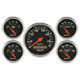 GAUGE KIT; 5 PC.; 3 1/8in./2 1/16in.; ELEC. KM/H SPEEDOMETER; DESIGNER BLACK