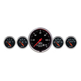 GAUGE KIT; 5 PC.; 3 3/8in./2 1/16in.; ELEC. SPEEDOMETER; DESIGNER BLACK