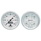 2 PC. GAUGE KIT; 5in. QUAD/SPEEDOMETER; 240-33 O; OLD TYME WHITE