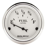 GAUGE; FUEL LEVEL; 2 1/16in.; 73OE TO 10OF; ELEC; OLD TYME WHITE