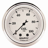 GAUGE; OIL PRESS; 2 1/16in.; 100PSI; MECH; OLD TYME WHITE