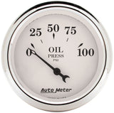 GAUGE; OIL PRESS; 2 1/16in.; 100PSI; ELEC; OLD TYME WHITE
