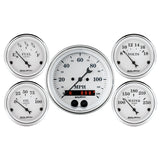 GAUGE KIT; 5 PC.; 3 3/8in./2 1/16in.; GPS SPEEDOMETER; OLD TYME WHITE