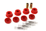 Shock Bushing Set; Red; Front; Performance Polyurethane;