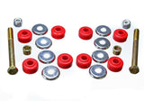 End Link Bushing Set; Red; Front; Performance Polyurethane;