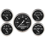 GAUGE KIT; 5 PC.; 3 1/8in./2 1/16in.; ELEC. SPEEDOMETER; OLD TYME BLACK