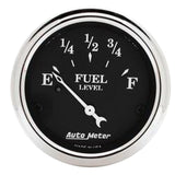 GAUGE; FUEL LEVEL; 2 1/16in.; 73OE TO 10OF; ELEC; OLD TYME BLACK