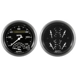 2 PC. GAUGE KIT; 3-3/8in. QUAD/TACH/SPEEDO; 240-33 O; OLD TYME BLACK