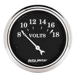 GAUGE; VOLTMETER; 2 1/16in.; 18V; ELEC; OLD TYME BLACK