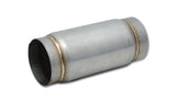 Stainless Steel Race Muffler; 4 in. Inlet/Outlet x 5 in. Long;