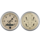 2 PC. GAUGE KIT; 3-3/8in. QUAD/SPEEDOMETER; 240-33 O; ANTIQUE BEIGE