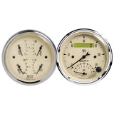 2 PC. GAUGE KIT; 3-3/8in. QUAD/TACH/SPEEDO; 240-33 O; ANTIQUE BEIGE