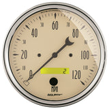 GAUGE; SPEEDOMETER; 5in.; 120MPH; ELEC. PROG. W/LCD ODO; ANTIQUE BEIGE