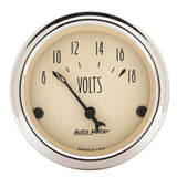 GAUGE; VOLTMETER; 2 1/16in.; 18V; ELEC; ANTIQUE BEIGE