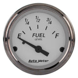 GAUGE; FUEL LEVEL; 2 1/16in.; 73OE TO 10OF; ELEC; AMERICAN PLATINUM