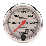 GAUGE; SPEEDO; 3 3/4in.; 120 MPH; ELEC; SILVER; PRO-CYCLE