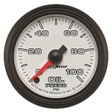 GAUGE; OIL PRESSURE; 2 1/16in.; 100PSI; DIGITAL STEPPER MOTOR; WHITE; PRO-CYCLE