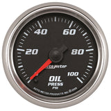 GAUGE; OIL PRESSURE; 2 1/16in.; 100PSI; DIGITAL STEPPER MOTOR; BLACK; PRO-CYCLE