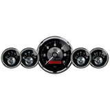 GAUGE KIT; 5 PC; 3 3/8in./2 1/16in.; ELEC SPEEDO W/LCD ODO; PRESTIGE BLK. DIAMON