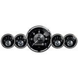 GAUGE KIT; 5 PC; 3 3/8in./2 1/16in.; ELEC SPEEDO W/WHEEL ODO; PRESTIGE BLK DIAMO