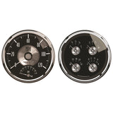 2 PC. GAUGE KIT; 5in. QUAD/TACH/SPEEDO; 240-33 O; PRESTIGE BLK. DIAMOND