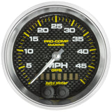 GAUGE; SPEEDOMETER; 3 3/8in.; 50MPH; GPS; MARINE CARBON FIBER