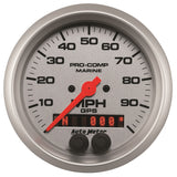 3-3/8in. GPS SPEEDOMETER; 0-100 MPH; MARINE SILVER ULTRA-LITE