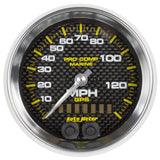 GAUGE; SPEEDOMETER; 3 3/8in.; 140MPH; GPS; MARINE CARBON FIBER