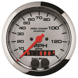 3-3/8in. GPS SPEEDOMETER; 0-140 MPH; MARINE CHROME ULTRA-LITE