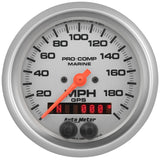 3-3/8in. GPS SPEEDOMETER; 0-200 MPH; MARINE SILVER ULTRA-LITE