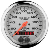 3-3/8in. GPS SPEEDOMETER; 0-200 MPH; MARINE CHROME ULTRA-LITE