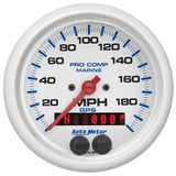 3-3/8in. GPS SPEEDOMETER; 0-200 MPH; MARINE SILVER ULTRA-LITE