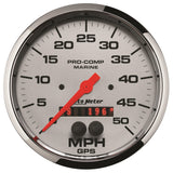 5in. GPS SPEEDOMETER; 0-50 MPH; MARINE CHROME ULTRA-LITE