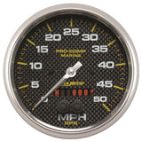 GAUGE; SPEEDOMETER; 5in.; 50MPH; GPS; MARINE CARBON FIBER