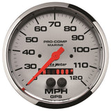 5in. GPS SPEEDOMETER; 0-120 MPH; MARINE CHROME ULTRA-LITE