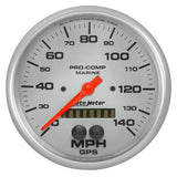 5in. GPS SPEEDOMETER; 0-140 MPH; MARINE SILVER ULTRA-LITE